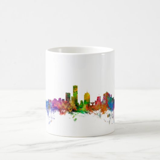 Skyline Milwaukee Wisconsin Kaffeetasse (Mittel)