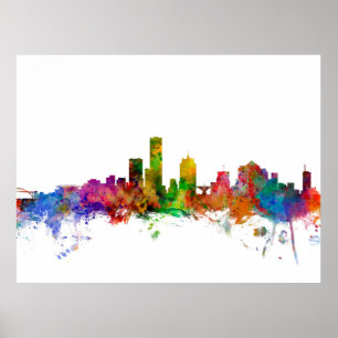 Skyline Milwaukee Wisconsin Poster