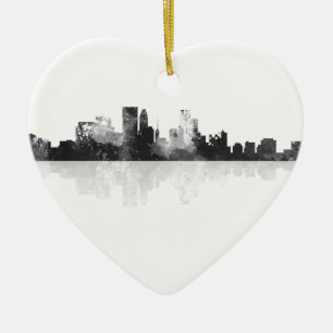 SKYLINE MINNEAPOLIS, MINNESOTA KERAMIK ORNAMENT