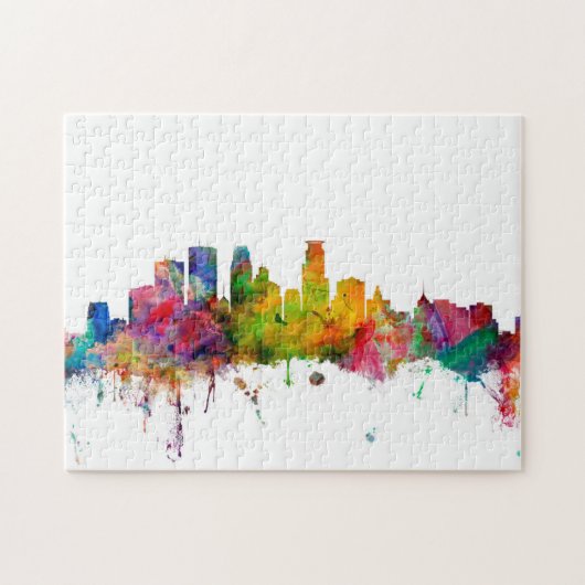Skyline Minneapolis Minnesota Puzzle (Horizontal)