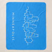 Skyline Minneapolis, Minnesota Sherpadecke (Vorderseite)