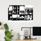 Skyline mit WRX Impreza Sti Poster (Heimbüro)