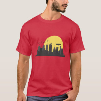 Skyline mit Zeppelin Gebäude Stadtumriss Freund T-Shirt