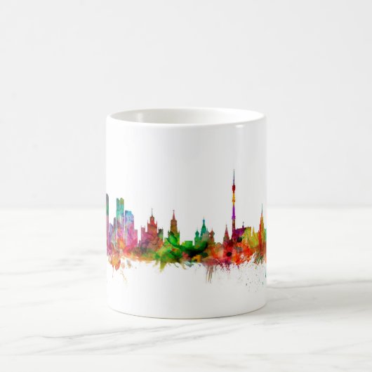 Skyline Moskaus Russland Kaffeetasse (Mittel)
