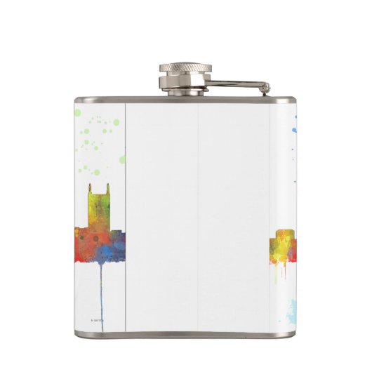 SKYLINE NASHVILLES, TENNESSEE - Getränk-Flasche Flachmann (Rückseite)