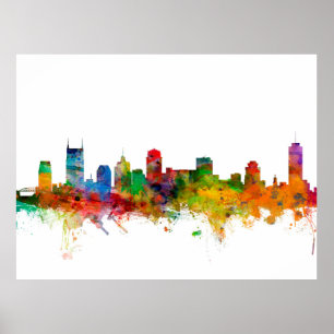 Skyline Nashvilles Tennessee Poster