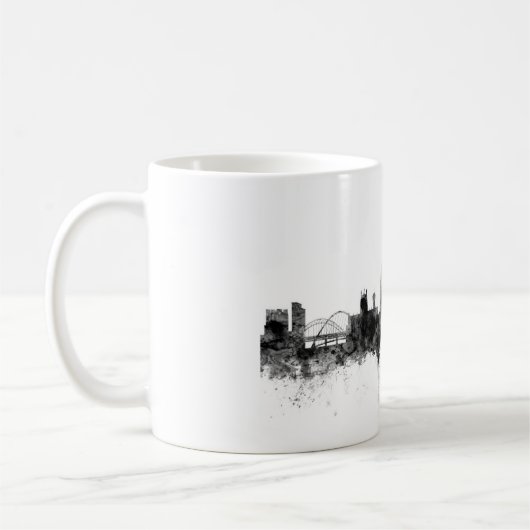 Skyline Newcastles England Kaffeetasse (Links)