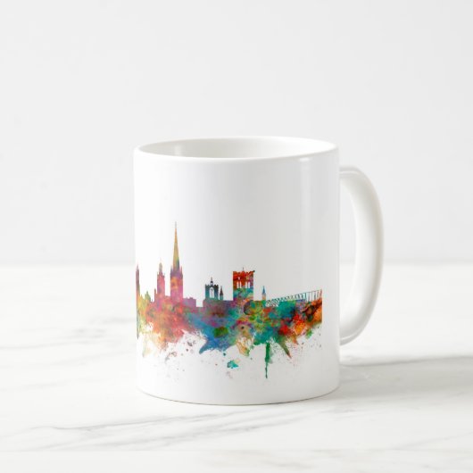 Skyline Norwichs England Kaffeetasse (VorderseiteRechts)
