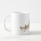 Skyline-Noten Citysc Pittsburghs Pennsylvania Kaffeetasse (Links)