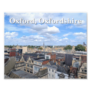 Skyline of Historic Oxford in Oxfordshire, UK Fotodruck