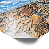 Skyline of Historic Oxford Pencil Art Fotodruck (Ecke)