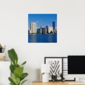 Skyline of Miami, Florida Poster (Heimbüro)