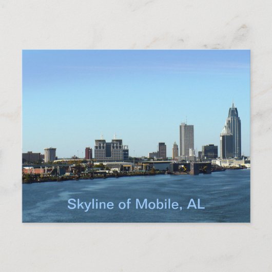 Skyline of Mobile, AL Postkarte (Vorderseite)