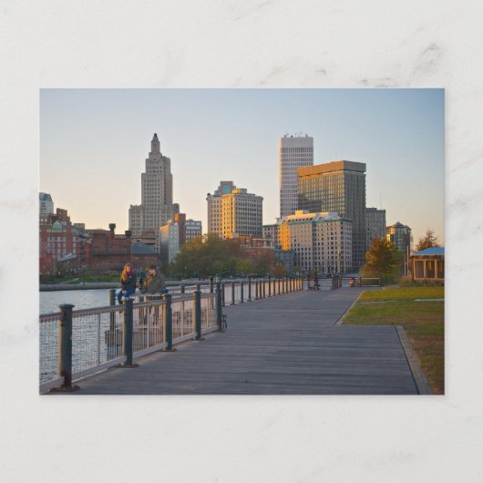 Skyline of Providence, Rhode Island Postkarte (Vorderseite)