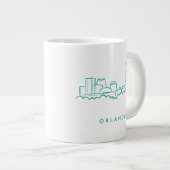 Skyline Orlando Florida Jumbo-Tasse (Vorderseite Rechts)