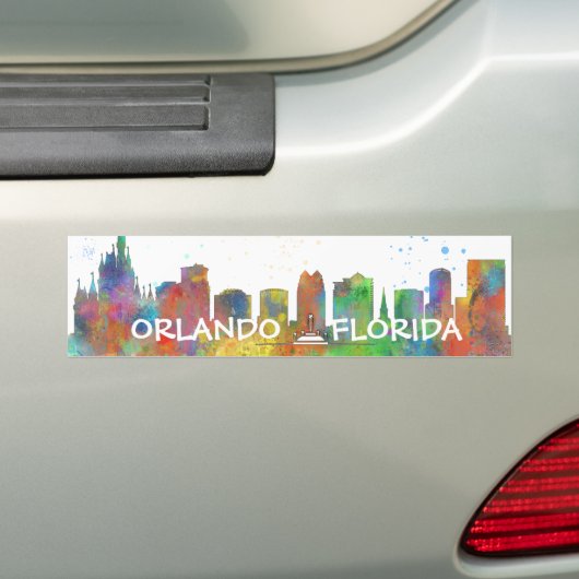 SKYLINE ORLANDOS, FLORIDA AUTOAUFKLEBER (Auf Auto)
