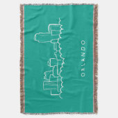 Skyline Orlandos Florida Decke (Vorderseite Vertikal)