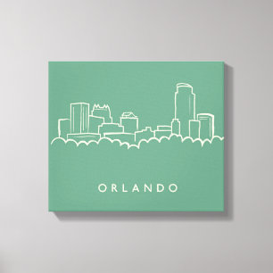Skyline Orlandos Florida Leinwanddruck