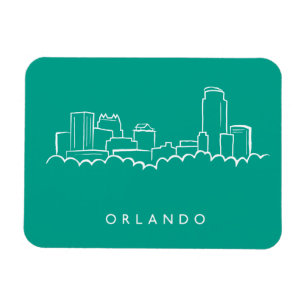 Skyline Orlandos Florida Magnet