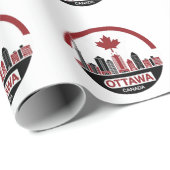Skyline Ottawa Geschenkpapier (Rolleneckpunkt)