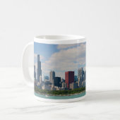 Skyline-Panorama Chicagos Illinois Kaffeetasse (Vorderseite Links)