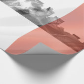 Skyline Paris, Frankreich mit französischer Flagge Geschenkpapier (Ecke)