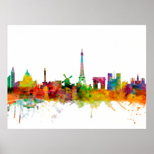 Skyline Paris Frankreich Poster