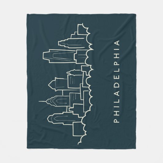 Skyline Philadelphias Pennsylvania Fleecedecke (Vorderseite)