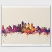 Skyline Philadelphias Pennsylvania Geschenkpapier (Flach)