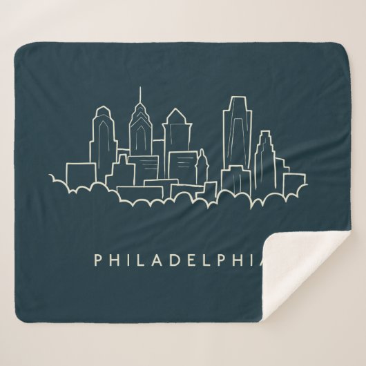 Skyline Philadelphias Pennsylvania Sherpadecke (Vorderseite (Horizontal))