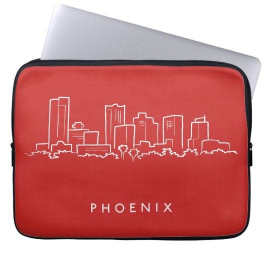 Skyline Phoenix Arizona Laptopschutzhülle (Vorderseite)