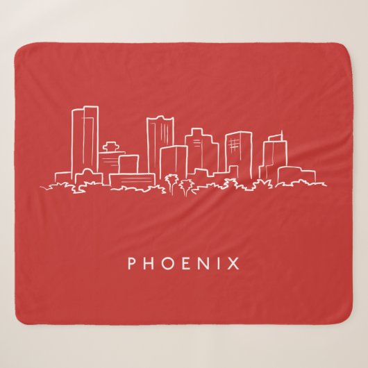 Skyline Phoenix Arizona Sherpadecke (Vorderseite (Horizontal))