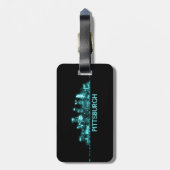 Skyline Pittsburgh Gepäckanhänger (Rückseite vertikal)