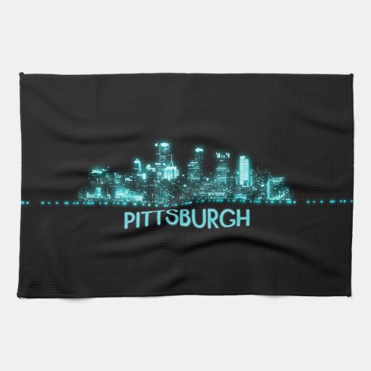 Skyline Pittsburgh Geschirrtuch (Horizontal)