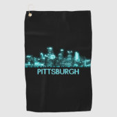Skyline Pittsburgh Golfhandtuch (Vorderseite)