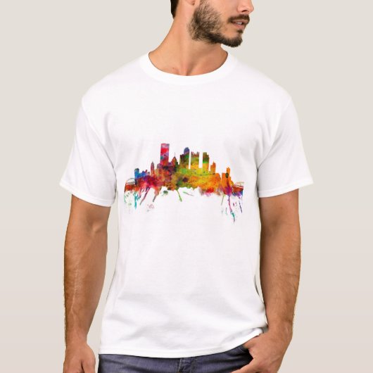 Skyline Pittsburghs Pennsylvania T-Shirt (Vorderseite)
