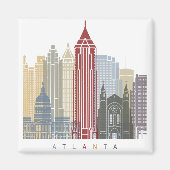 Skyline-Plakat Atlanta Magnet (Vorne)