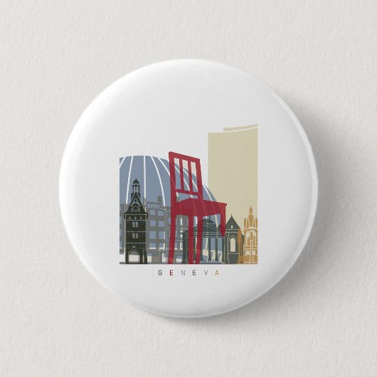 Skyline-Plakat Button (Vorderseite)
