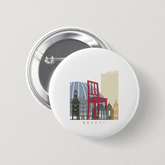 Skyline-Plakat Button (Vorne & Hinten)
