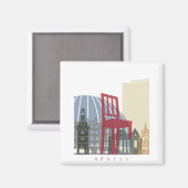 Skyline-Plakat Magnet (Vorderseite/Rückseite)