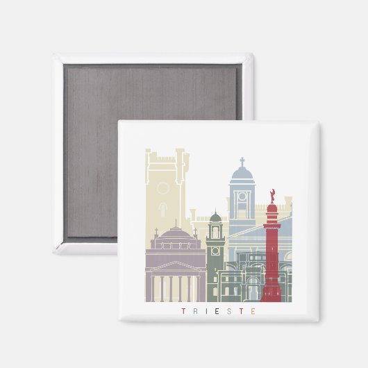 Skyline-Plakat Magnet (Vorderseite/Rückseite)