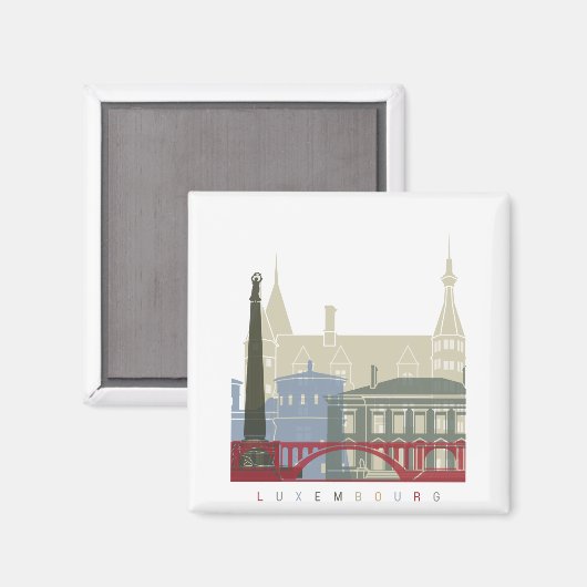 Skyline-Plakat Magnet (Vorderseite/Rückseite)