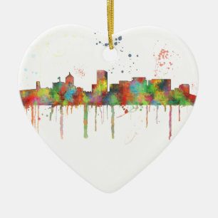SKYLINE PORTLANDS OREGON KERAMIKORNAMENT