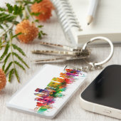 Skyline Portlands Oregon Schlüsselanhänger (Vorderseite rechts)