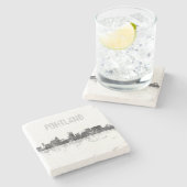 SKYLINE PORTLANDS OREGON STEINUNTERSETZER (Seitenansicht)