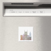 Skyline-Poster lesen Magnet (In Situ (Geschirrspüler))