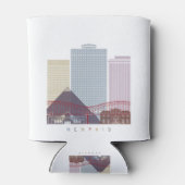 Skyline-Poster von Memphis Dosenkühler (Rückseite)