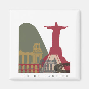 Skyline-Poster von Rio de Janeiro Magnet