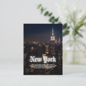 Skyline-Poster-Vorlage in New York Postkarte (Stehend Vorderseite)