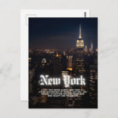 Skyline-Poster-Vorlage in New York Postkarte (Vorne/Hinten)